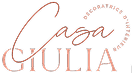 Logo Casa Giulia décoratrice d'intérieur, texte stylisé en ocre rouge