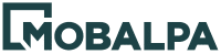 Logo stylisé en forme de M encadré suivi du texte MOBALPA en teal foncé.